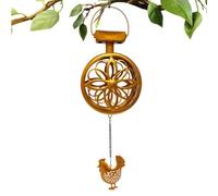 Garden Solar Lights - Hanging Wind Chime Lantern | Iron Flower Outdoor Lamp
