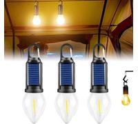 Garden Solar Lights,Solar Rechargeable Hooked Camping Light,Outdoor Tent Lights,Three-Level Lighting Adjustment, IPX4 Waterproof (Tapered Style)