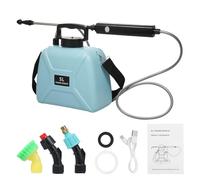 Garden Sprayer,USB Rechargeable Shoulder Type Electric Sprayers in Lawn and Garden with 3 Mist Nozzles,5L Water Tank,Adjustable Strap for,Gardening,Outdoor Cleaning