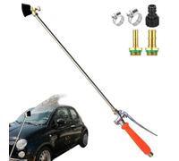 Garden Sprayer Wand, Metal Cleaning Tool, 26.38 Inches Adjustable Nozzle Attachment, Hose Connector with Shut Off Valve for Outdoor Plant Shrub Tree Flower Bed Patio Lawn and Backyard Maintenance