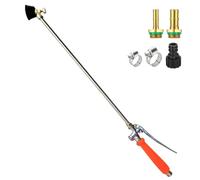 Garden Sprayer Wand, Metal Hose Sprayer With Adjustable Nozzle, Quick Connect Hose Attachment With Shut-Off Valve, Perfect For Lawn, Patio, Tree, Flower Bed, Backyard, 26.38 In