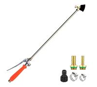 Garden Sprayer Wand, Metal Wand Tool, 26.38 inches, Adjustable Nozzle with Shut Off Valve, Hose Quick Connector for Outdoor Watering, Plants Shrubs Trees Flowers Lawn Patio Backyard Cleaning