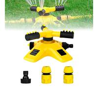 Garden Sprinkler, 360° Adjustable Automatic Rotating Water Sprinkler, Automatic Lawn Water Sprinkler, for Lawn Watering Garden Plants Lawn Irrigation (Sprinkler + 4-piece connector*2)