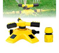 Garden Sprinkler, 360° Adjustable Automatic Rotating Water Sprinkler, Automatic Lawn Water Sprinkler, for Lawn Watering Garden Plants Lawn Irrigation (Sprinkler + 4-piece conne)