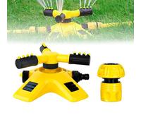 Garden Sprinkler, 360° Adjustable Automatic Rotating Water Sprinkler, Automatic Lawn Water Sprinkler, for Lawn Watering Garden Plants Lawn Irrigation (Sprinkler + 6-piece connector)