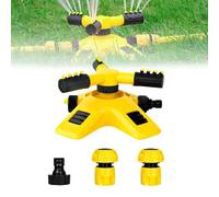 Garden Sprinkler, 360° Adjustable Automatic Rotating Water Sprinkler, Automatic Lawn Water Sprinkler, for Lawn Watering Garden Plants Lawn Irrigation (Sprinkler + 6-piece connector*2)