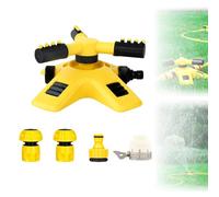 Garden Sprinkler, Adjustable 360 Degree Rotation Lawn Sprinkler, Adjustable Water Spray Range, for Garden Plants Watering and Irrigation Flowers Veggies (6-Points Water Connector,1 Set)