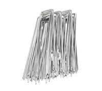 Garden Stake, 50 Pack U Shape Peg, Heavy Duty Galvanized Pin, 5.9 inch Ground, Landscape Fabric Tarp Tent, Lawn Fence Plant Cover Holder, Professional Outdoor Tool for Home Yard Studio Industry