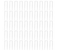 Garden Stakes a forma di U Punte di ferro gravoso in ferro graffette per garantire tessuto a barriera e infestanti e prato artificiale in paesaggio e giardino 50pcs 15x4cm