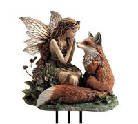Garden Stakes Decor - Weatherproof Whimsical Charm | 2D Acrylic Fairy Garden Stakes Easy To Install Weatherproof | For Terrace Living Room Patio Pathway Lawn Farm Indoor Outdoor 30x17cm 100g