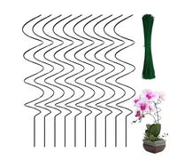 Garden Stakes, Metal Plant Support Sticks,16.93x2.76x2.76 Inches Size Rust-Proof Garden Poles, Vegetable Climbing Flower Rose Support for Backyard Gardening, Silver