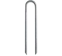 Garden Stakes Set - Ground Pegs | Galvanized Landscape Pins | Heavy Duty Anchoring Staples, Weed Barrier Securing Tool, Fabric Netting Lawn Accessory