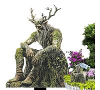 Garden Stakes - Whimsical Tree Man Earth Goddess Statue Stakes - Outdoor Accessories, Ground Insert, 2D Acrylic Flower Pot Decoration for Yard Lawn Patio