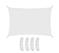 Garden Sun Shade Vela 4x6m 300D VOLI Omaggio RECTALGLE ATTO Anti ATTRO Anti UV OMBIE Coperchio SOLADE sulla della CRESCRO Sura per Cattura di Gaze Outdoor GARAZE Outdoor Patio di Gazebo, Bianco