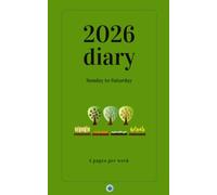 Garden themed Sunday to Saturday 2026 Diary: 4 pages per week ~ 251 pages ~ A5 paperback size