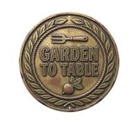 Garden to Table Classic Workshop Display Retro Slogans Metal Tin Sign