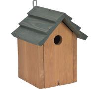 Garden Trading Littleworth - Casetta per Uccelli con Tetto a Due Spioventi in Legno di Pino - Verde Oliva - 1 pz.