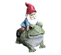 Garden Treasure Scultura unica di una rana verde allegro compagno The Happy Go Lucky Gardening Nano