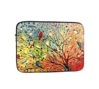 Garden Tree and Birds Patterned custodia per computer portatile, 15 pollici adatta per laptop, tablet, ecc