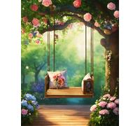 Garden Trees 3000 Piece Jigsaw Puzzles for Adults, Colourful, Challenging & Brainteasing Adult puzzles 3000 Pieces Swings, Fun jigsaws for The Whole Family 48x32 inch