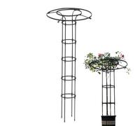 Garden Trellis - 70.87in Umbrella Tower Frame | Garden Climbing Trellis Vines Support Frame For Yard | Vertical Metal Flower Stand Climbing Plants Flowers, PP Coated Steel Black, 1 Pack