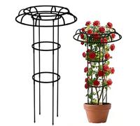 Garden Trellis - Climbing Plant Cage, Vertical All-Weather Umbrella Shape Flower Stand, Trellis For Climbing Plants Outdoor | For Vines Flowers Pea Bean Tomato Clematis Window Sill Balcony Courtyard