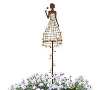 Garden Trellis - Elegant Lady Metal Plant Support, Weatherproof Yard Decor,