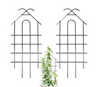 Garden Trellis for Climbing Plants, 2-Piece 20.47 Inch Tall Grape Trellis Supports with Strong Frame and Open Lattice Design, Ideal for Indoor and Outdoor Vertical Plant Growth, Strong Support