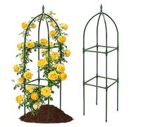 Garden Trellis for Climbing Plants | Adjustable Height Vertical Obelisk Stakes Stand,Tall Trellis for Climbing Plants Outdoor - for Patio House Outside Wedding Privacy Vegetable Flower Fruit