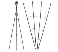 Garden Trellis, Potted Veggies Rack, Metal Two-Piece Set, Reusable Support Frame, Rust-Proof Material, Vertical Grow Stand, for Greenhouse, Balcony, Indoor Gardening, 47.24 inches