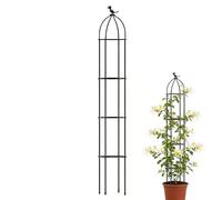 Garden Trellis - Rust-Proof Powder Coated Steel, Heavy-Duty Plant Climbing Support, Decorative Outdoor Stakes for Roses & Vegetables, Modular Backyard Farm Frame | for Patio