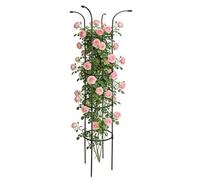 Garden Trellis Vertical Plant Support - Weatherproof Rust Resistant Steel, Heavy Duty Flower Tower Cage, Climbing Vine Rose Frame, Outdoor Yard Art Decor, Standing Plant Stake | For Gardeners