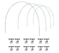 Garden Tunnel Hoop, Adjustable Greenhouse Frame, Durable Weather Resistant Support, Flexible Curved Stakes for Raised Beds, Hail Protection, Vegetables, Fruits, Chickens, Grass