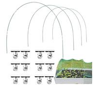 Garden Tunnel Hoop, Adjustable Greenhouse Frame for Raised Beds, Flessibile Curved Stakes, Protective Support Against Birds, Hail, Vegetable, Strawberry, Chicken, Grass, Gardener Use
