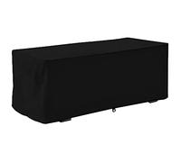 Garden UV Proof Deck Box Cover Protective Storage Box Cover 123x62x55cm Tear Resistant Weatherproof Oxford Fabric for Outdoor Deck Box (Black)