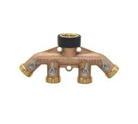 Garden Water Pipe 4 Way Splitter Brass With 3/4" Thread Garden Tap Shunt Four Qutlets Irrigation Valve Quick Connector 1pcs(M)