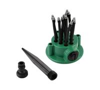 Garden Water Sprinklers - 21.6x11.5cm 360-degree Irrigation System | With Stake Base And Flexible Nozzles Floral Design Yard Sprinkler For Hose Large Area Outdoor Yard Plant Flower Grass Ground