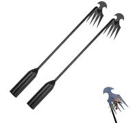 Garden Weed Pulling Tool, 4-Tine Manganese Steel Portable Uprooting Weeding Tool, Weed Puller Tools for Vegetable Gardening, Backyard Farm Planting and Weeding (50 cm)