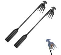 Garden Weed Pulling Tool, 4-Tine Manganese Steel Portable Uprooting Weeding Tool, Weed Puller Tools for Vegetable Gardening, Backyard Farm Planting and Weeding (40 cm)