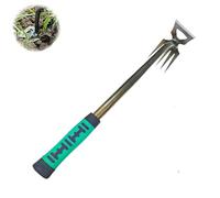 Garden Weed Pulling Tool, Uprooting Weeding Tool, Hand Weeder with Ergonomic Grip - Portable Weed Rake Tools for Yard, Garden, Flower Beds (5 Teeth)