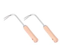 Garden Weeder Set, Stainless Steel Hand Weeding Tool with Beech Handle