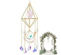Garden Wind Chimes - Colorful Crystal Decor, Hanging Crystal Sun Catcher Windchime | Prism Ornament for Patio, Balcony, Bedroom, Terrace, Backyard, Wedding, Party, Indoor Outdoor Home Decoration