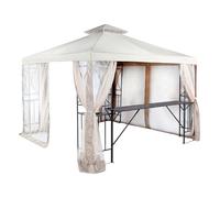Garden Winds Copertura superiore di ricambio per tettoia compatibile con il gazebo a mezzaluna da 10 x 10, livello superiore 73,7 x 73,7 cm, ripiano inferiore 287 x 287 cm, beige sabbia classico