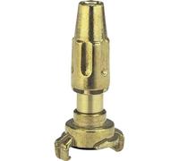 Gardena Siringa in ottone a innesto rapido per tubi da 13 mm (1/2 pollice): attacco rapido con getto d'acqua regolabile e disabilitato (7130-20)