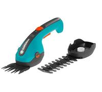 Gardena 09854-20 - Set di Cesoie per Erba e Arbusti a Batteria ClassicCut, Turchese, Nero, Arancione