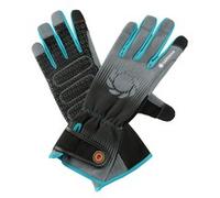 Gardena 11540-20 Guanti da giardinaggio Nero Blu Grigio M Cotone Elastan Nylon