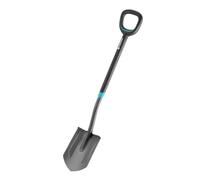 Gardena Vanga a Punta Ergoline: Vanga da Giardino in Acciaio di Alta qualità per Scavare e Smuovere, con Poggiapiedi e Manico Ergonomico (17012-20)