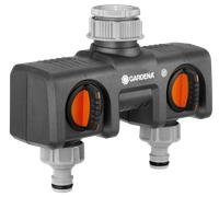 Gardena 8193-20 Distributore A 2 Vie Per Rubinetto Da 3/4" E 1"