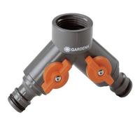 GARDENA 938-20 Plastica Rubinetto a 2 vie con valvola di controllo