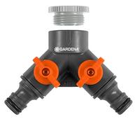 Gardena 940 (936) Valvola a 2 Vie per Rubinetto, 21 mm G 1/2 Pollici o 26,5 mm, Argento